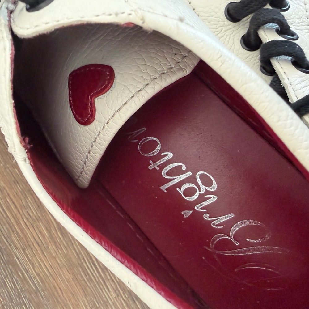 Brighton Love me white Leather Sneakers w Hearts in a 9 - Picture 6 of 15
